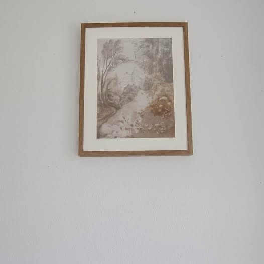 Studio McGee Vintage Style Ancient Fresco Linen Framed Wall Art Print Boho gallery