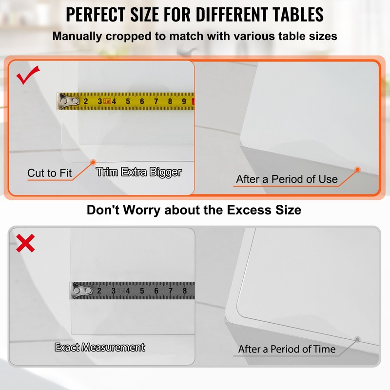PVC Tablecloth Protector Table Cover 46" X 96" Desk Pad Soft Glass Desk Top gallery