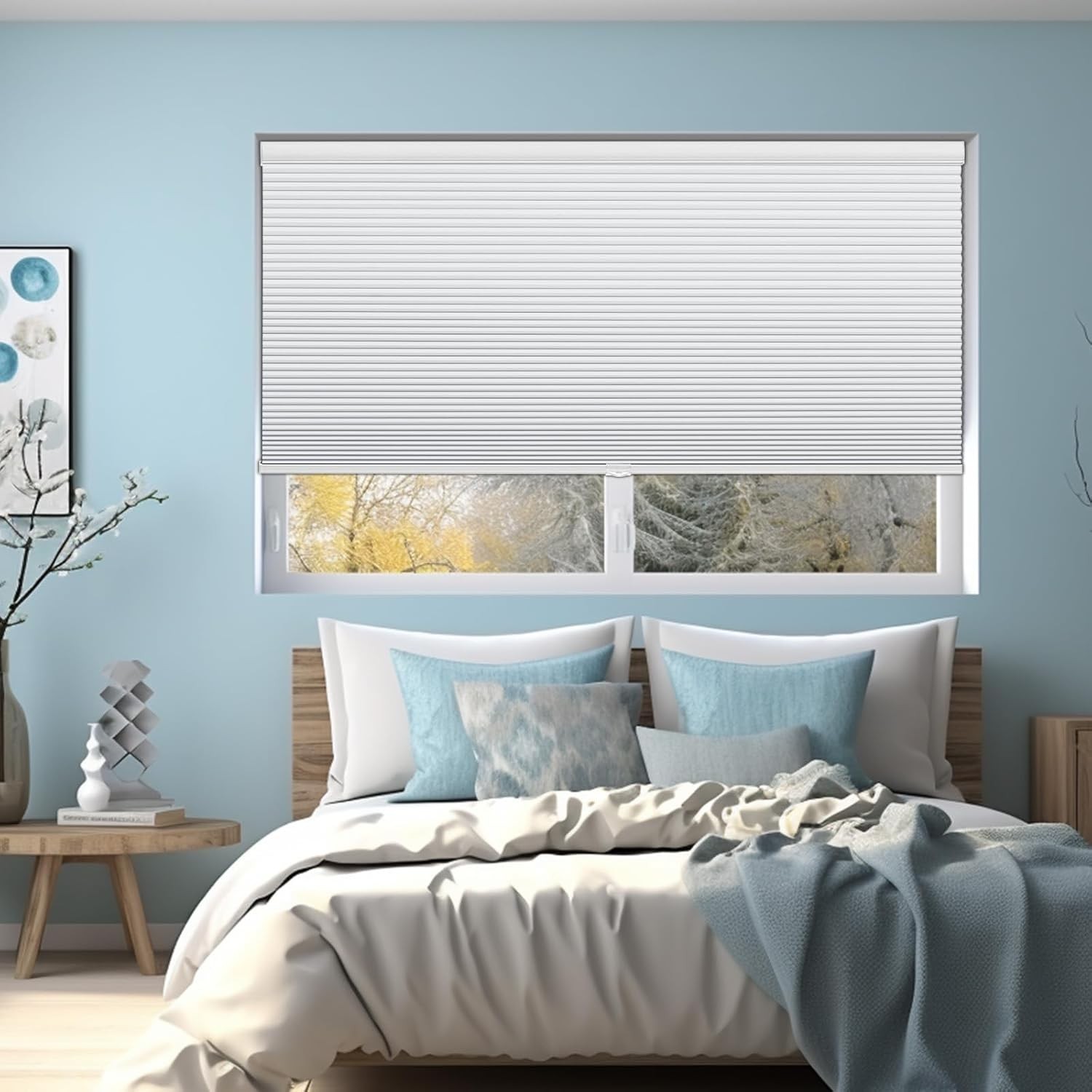 Changshade Cordless Cellular Shades Window Shades Honeycomb Blinds- Blackout gallery