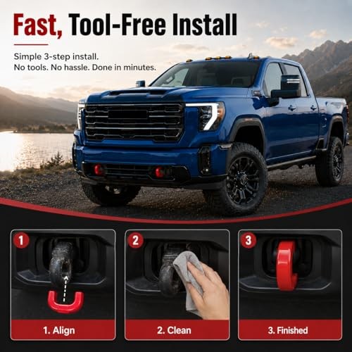 Tow Hook Covers Compatible with 2020 2021 2022 2023 2024 2025 2026 GMC Red gallery