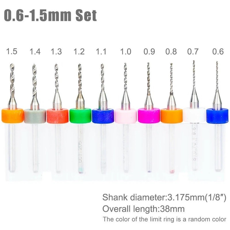 Drill Bit Set Carbide PCB Mini CNC Micro Drill Bits 0.1mm-2.0mm XCAN gallery