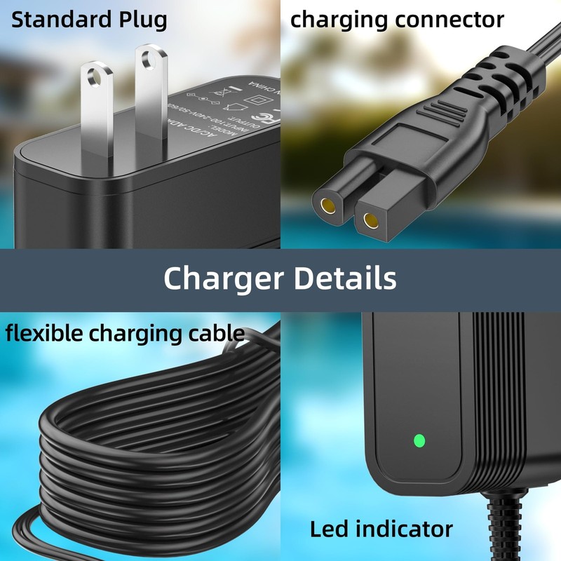 Quick Charger for WYBOT Robotic Pool Vacuum Cleaner A1 OS2010, Cordless Pool ... gallery