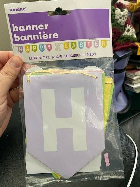 Multi Coloured Colourful Happy Easter Easter Bunny Pennant Flags Card Banner New gallery