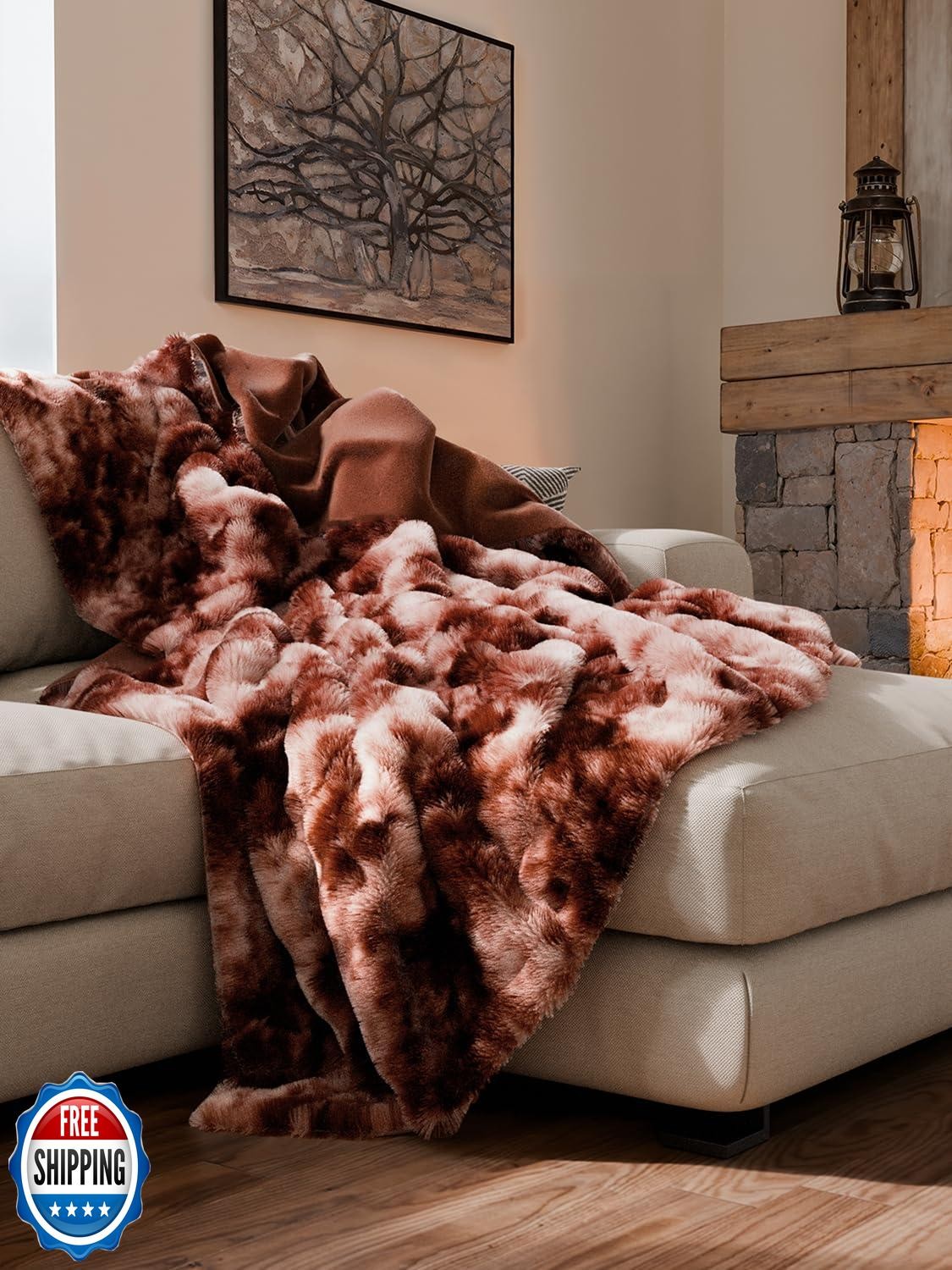 Fluffy Throw Blanket King Size - Faux Fur Throw for Couch or Bed - Plush Soft gallery