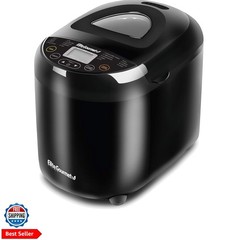 Programmable Bread Maker, 2 lb Loaf, 3 Sizes, 19 Presets incl. Gluten-Free, D…