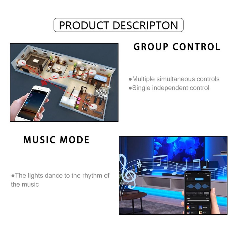 WiFi +Bluetooth-compatible Smart APP Led Controller For WS2811 WS2812B IC LED gallery