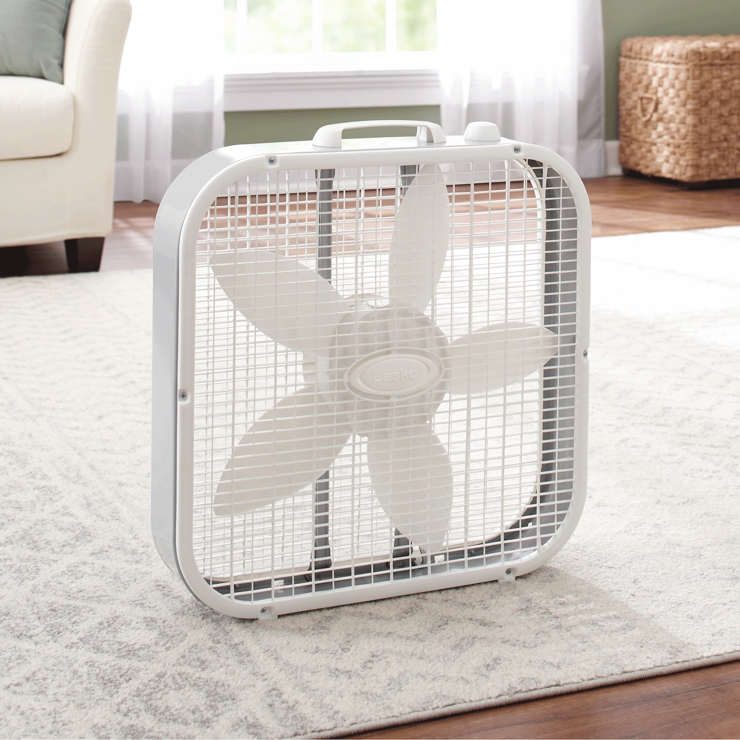 Lasko 20 Inch Box Fan Energy Efficient Save-Smart Cooling Fan - NEW FREE SHIP gallery
