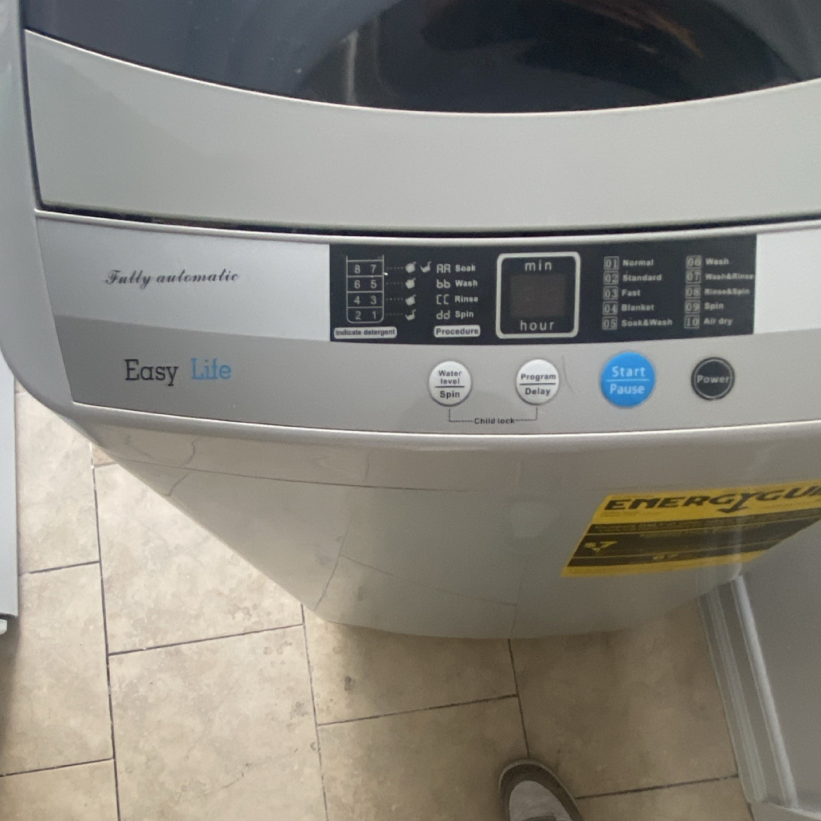 Giantex Easy Life Portable Fully Automatic Top-Loading Washer, Child Lock, Gray gallery