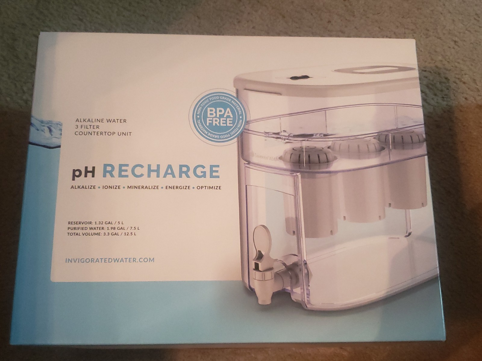 pH Recharge 3F Alkaline Water Machine - Countertop Water Filtration System - Alk gallery