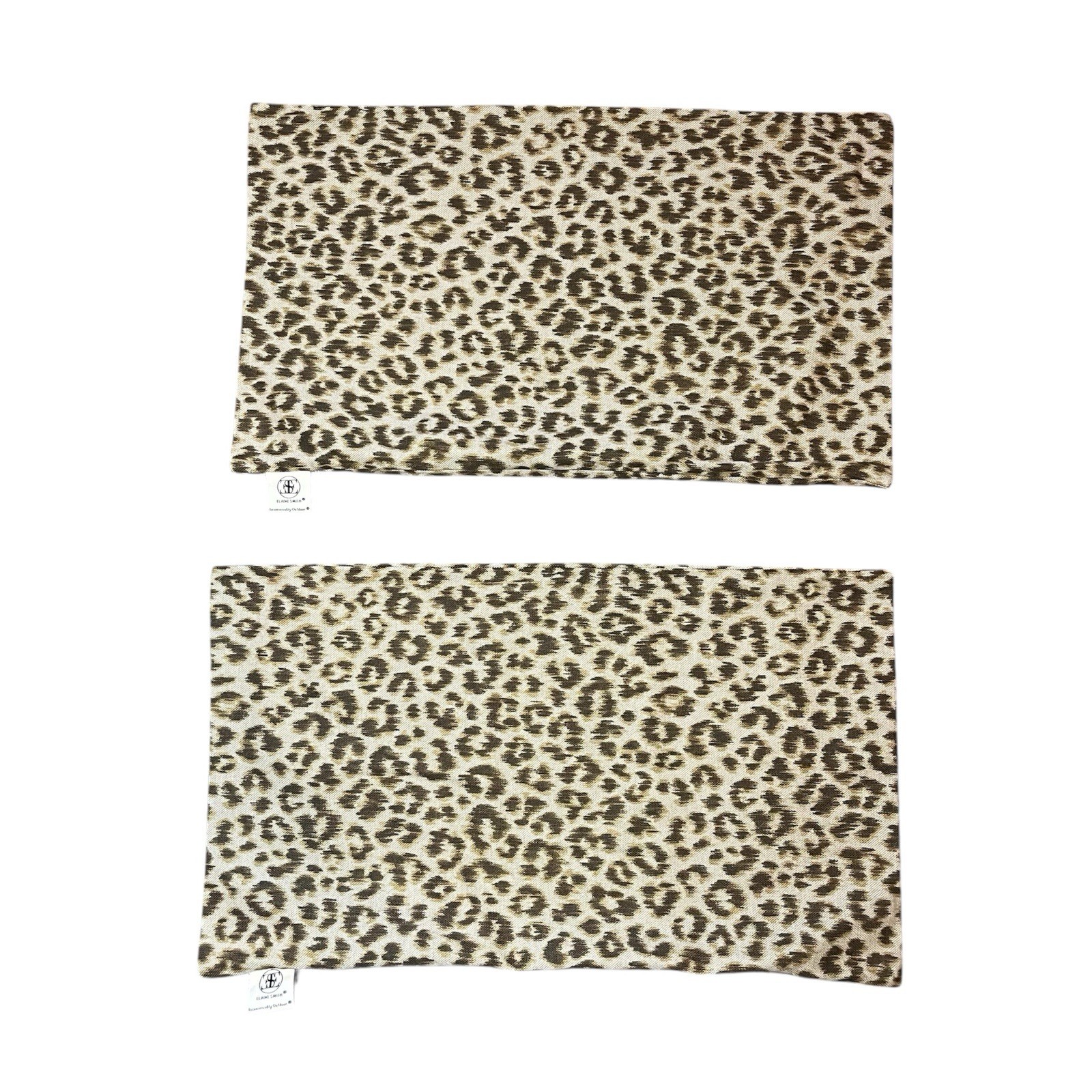 Elaine Smith 2 PC Set Cheetah Leopard Print Lumbar Pillow Covers Only 12 X 20 gallery