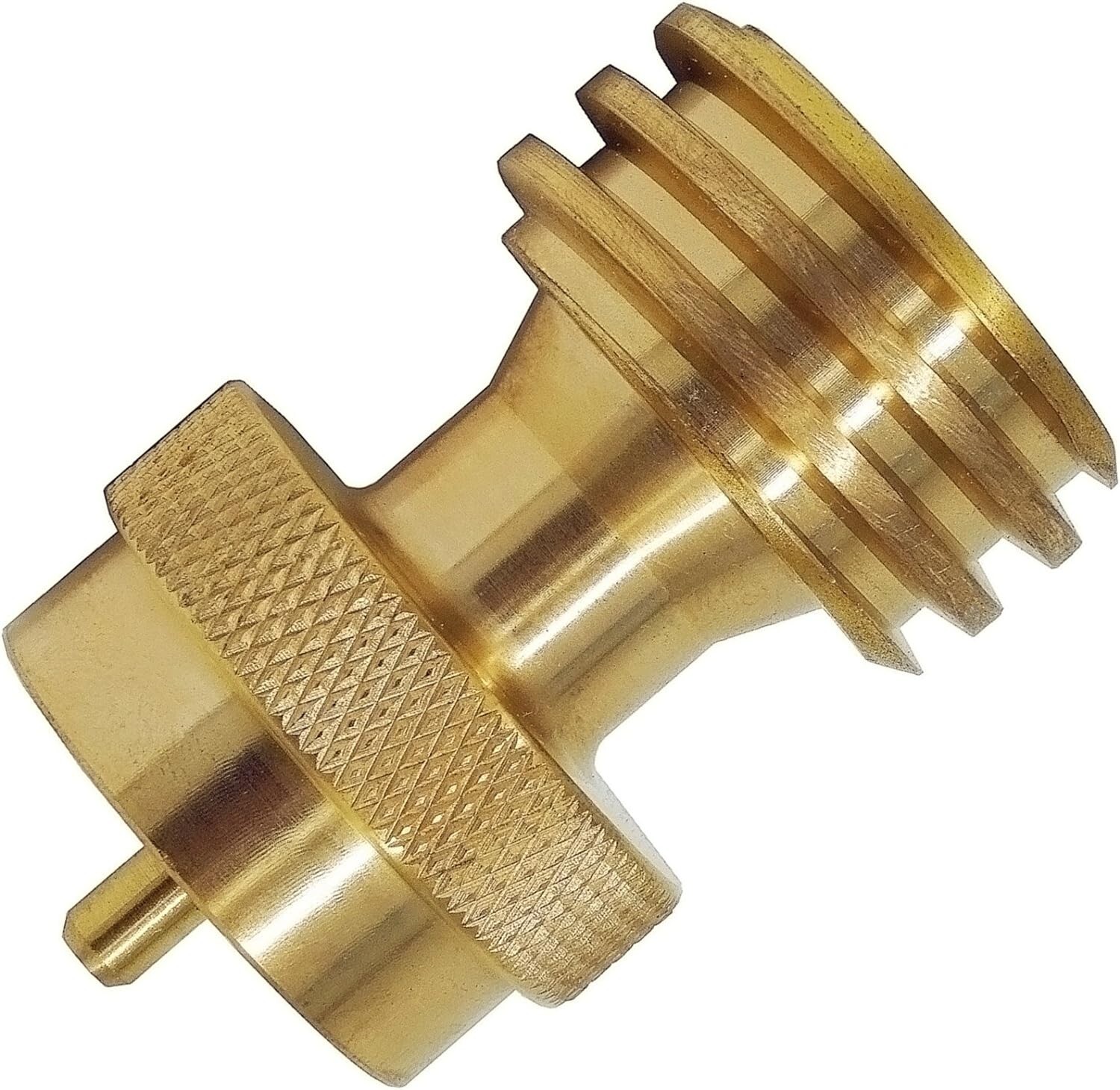 Universal Solid Brass Propane Tank Adapter 20LB to 1LB Converter QCC1 Regulator gallery