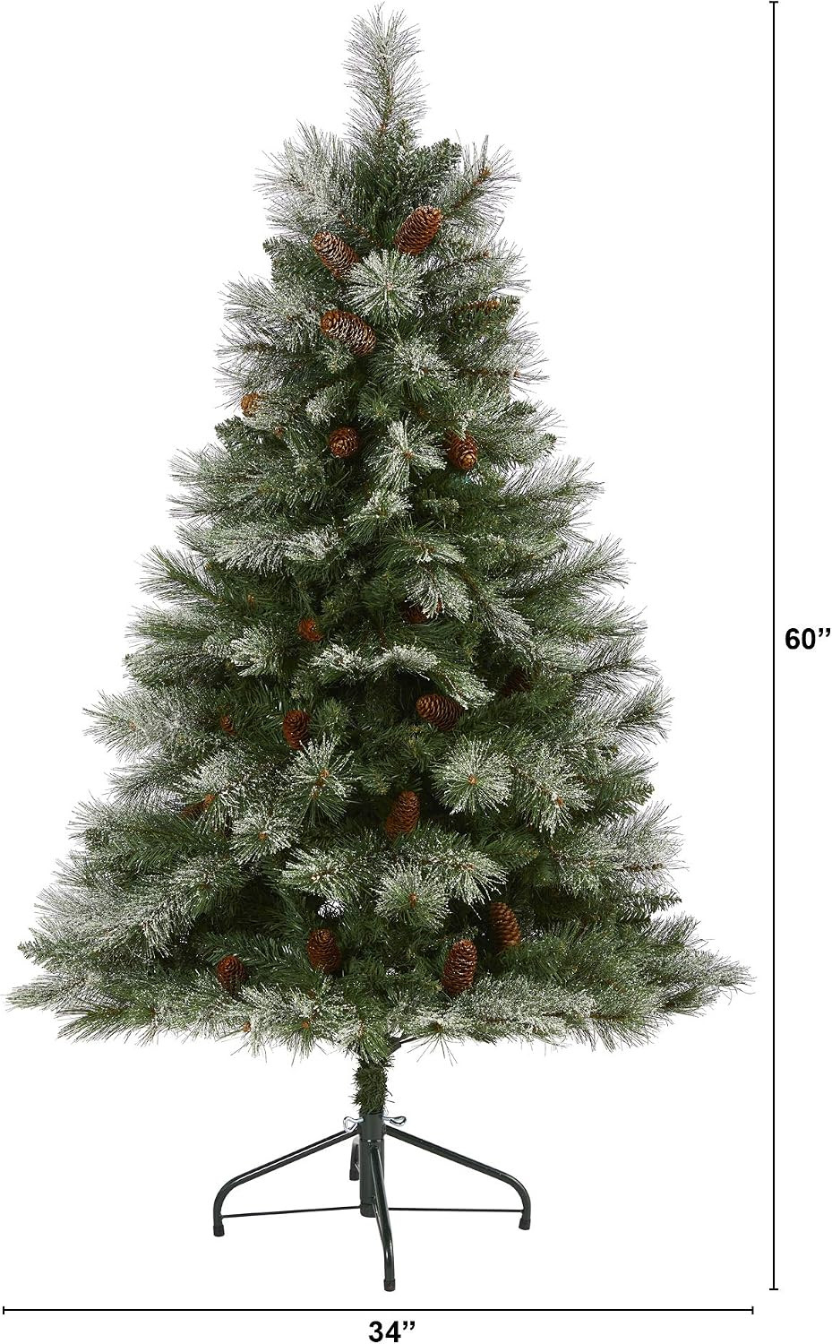 5Ft Snowy French Alps Pine Artificial Christmas Tree with Bendable Branches gallery