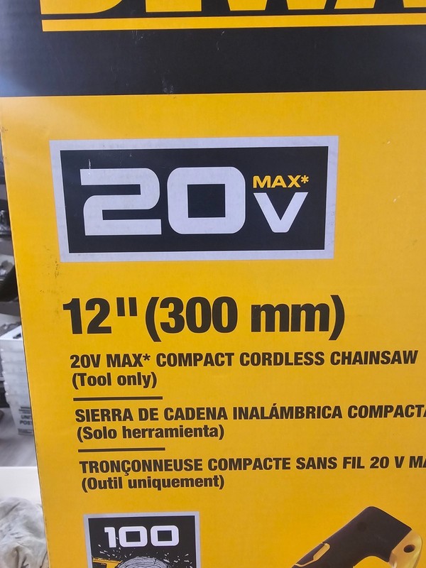 Dewalt DCCS621B 20V Max 12" Compact Cordless Chainsaw TOOL ONLY gallery