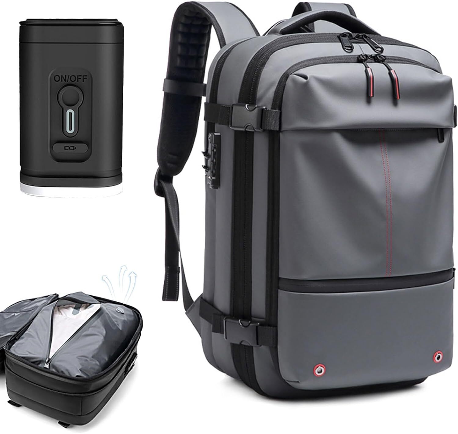 Vacpack Backpack 60L Expandable with Vacuum Compression Water Resistant Bag