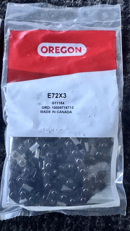 Oregon E72 PowerCut Chainsaw Chain for 20" Guide Bar Steel Grey (Lot of 3) gallery