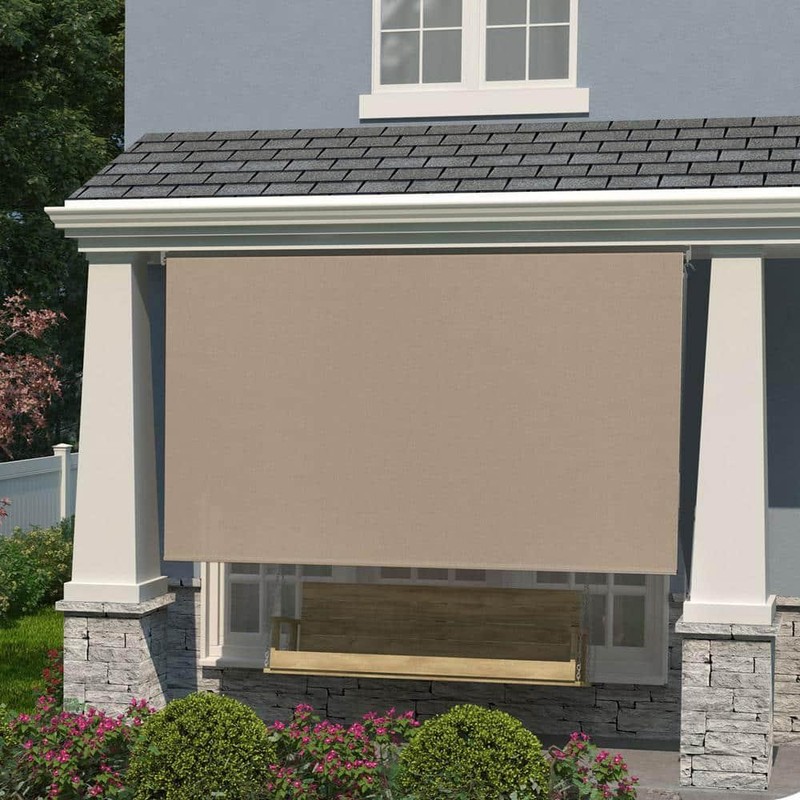 Coolaroo - Cordless Spring Operated Exterior Roller Shade - 72 in. W x72 in gallery