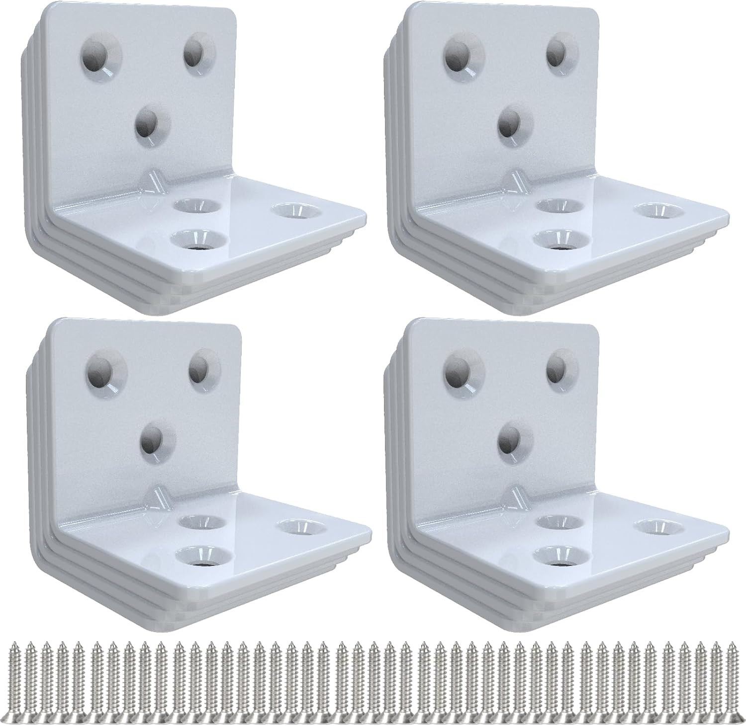 White Stainless Steel Corner Bracket,Joint Right Angle Bracket,L Shape Heavy Dut gallery