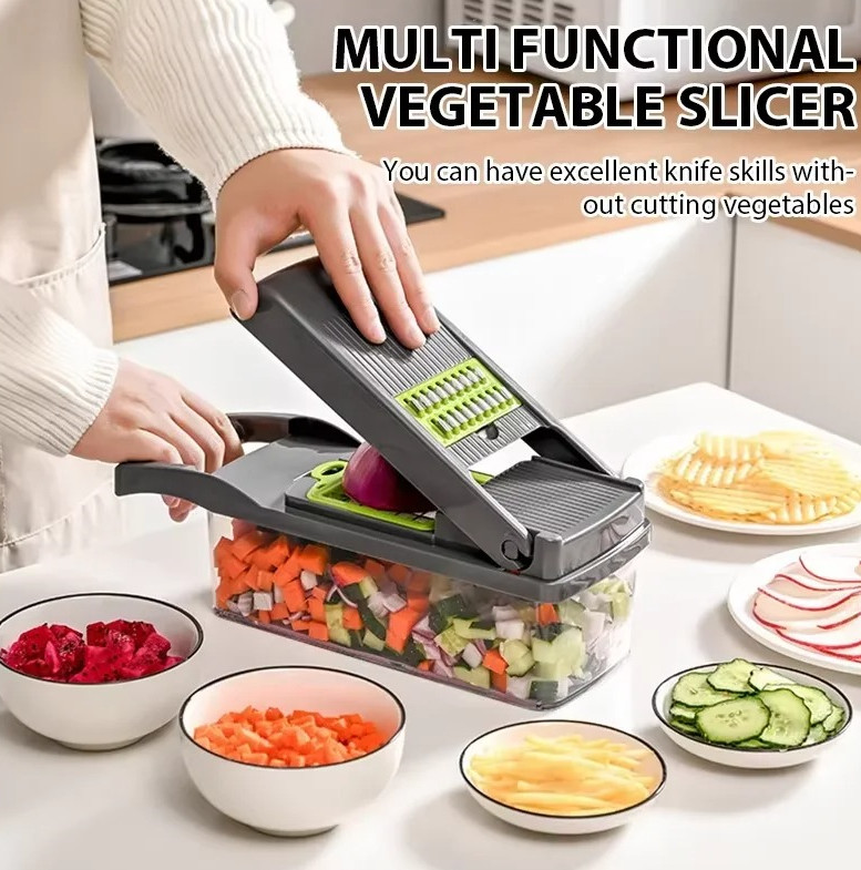 1pcs 16-in-1 Vegetable Chopper & Slicer Multifunctional Kitchen Tool Set - NEW gallery