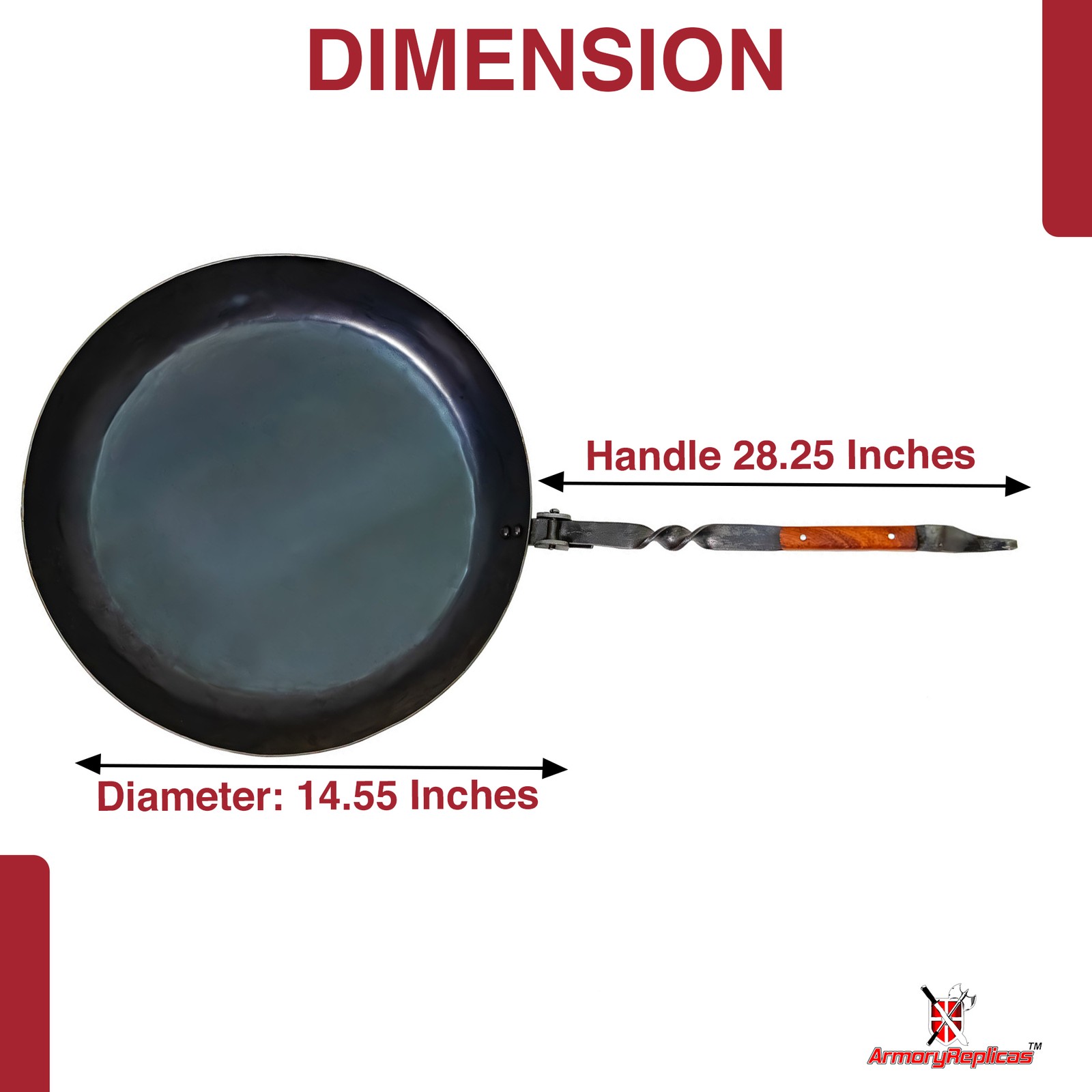 Heavy Duty Functional Medieval Outdoor Camping Hand Forged Folding Frying Pan gallery