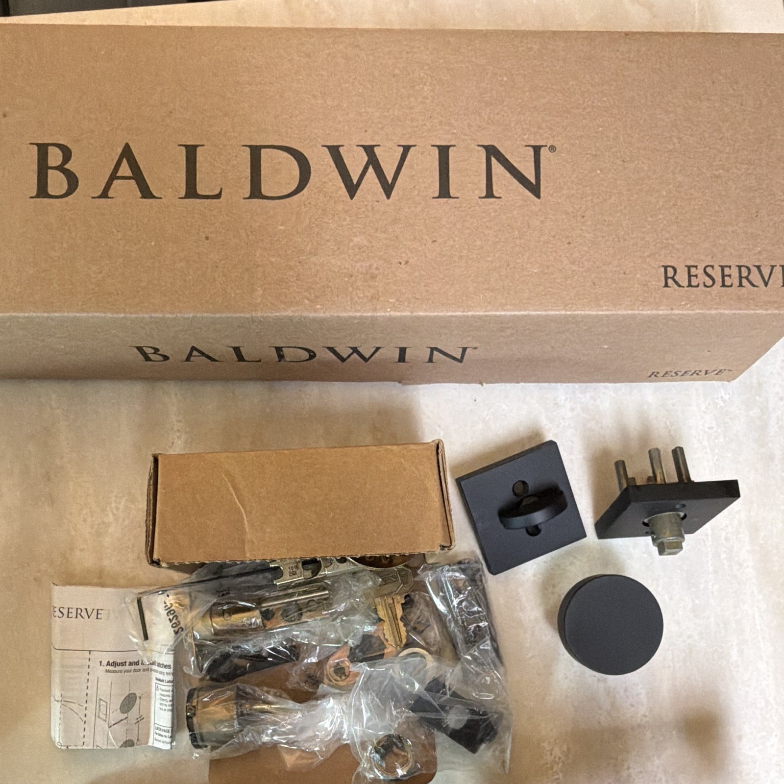 Baldwin Seattle Reserve Matte Black Single Cylinder Entry Handleset Keyed gallery