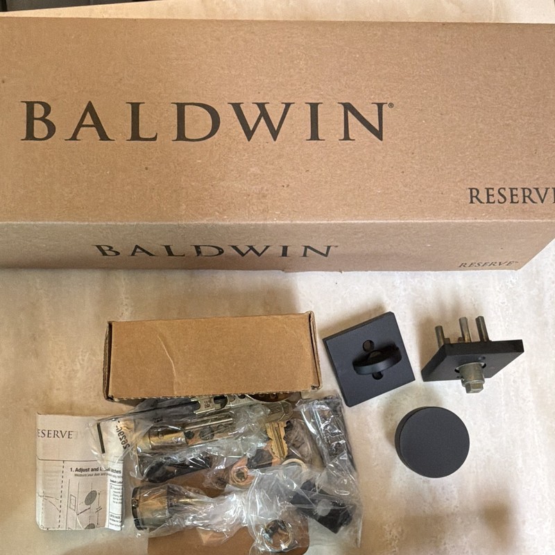 Baldwin Seattle Reserve Matte Black Single Cylinder Entry Handleset Keyed gallery
