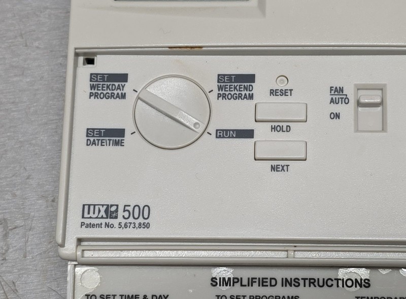 Lux 500 Digital Programmable Thermostat Heat Cool HVAC 24V Wall - Tested Working gallery