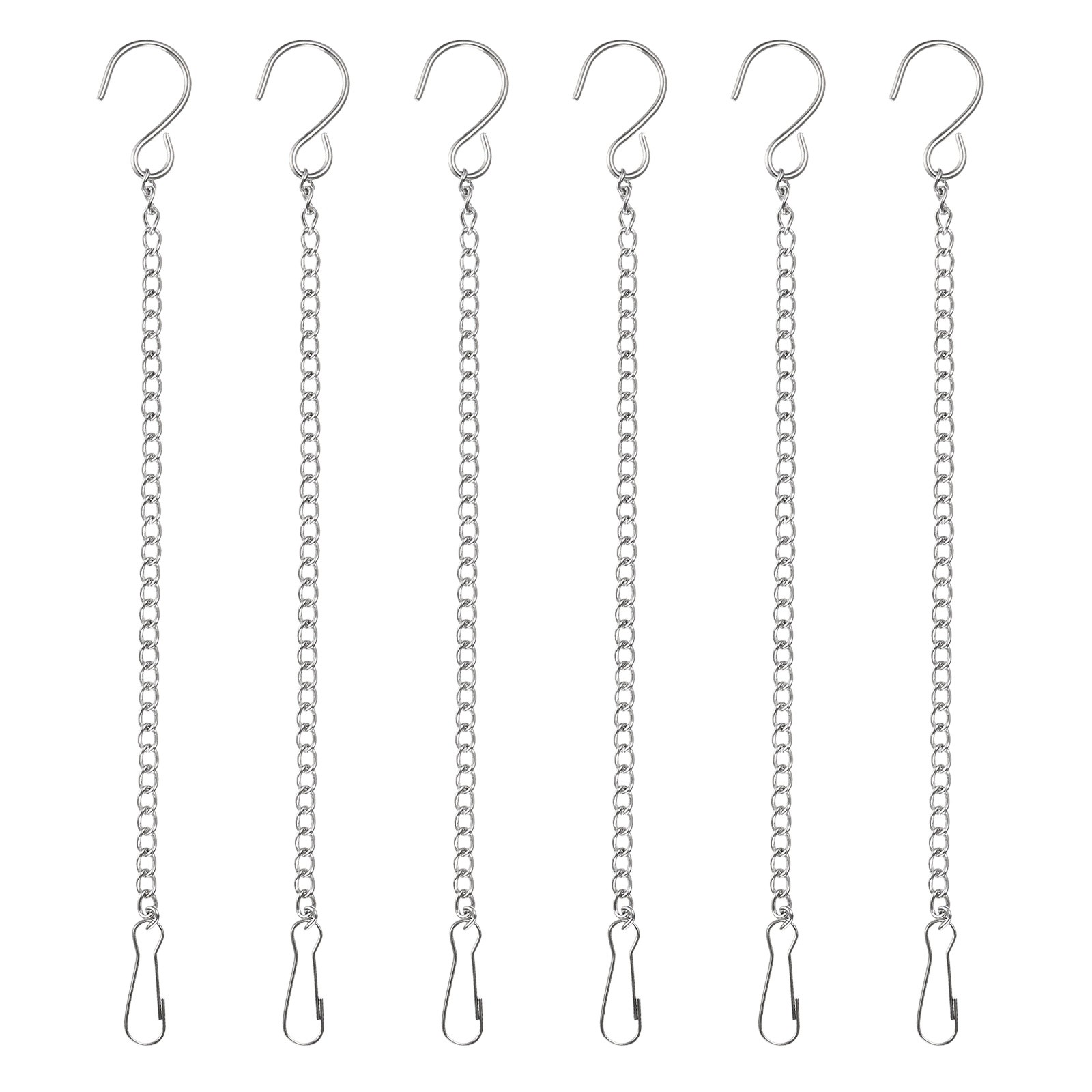 6Pcs Chain 25cm/9.8in with Feeder Hooks Plant Lantern Silver gallery