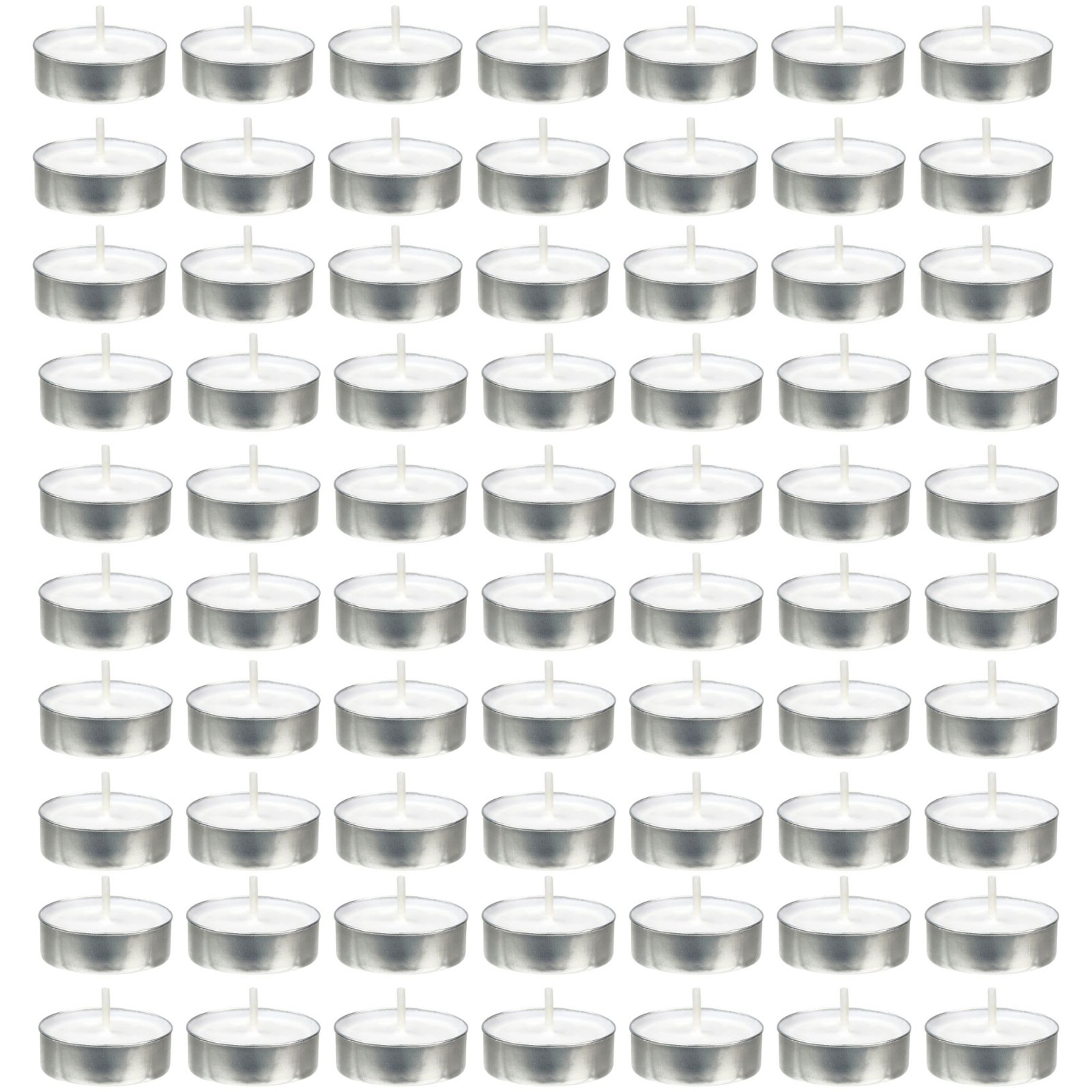 Long Burning Unscented Tea Light Candles, In White Pack Of 100 gallery