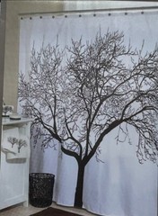 NWT Splash Home High Quality Polyester Silky Fabric Shower Curtain – Tree