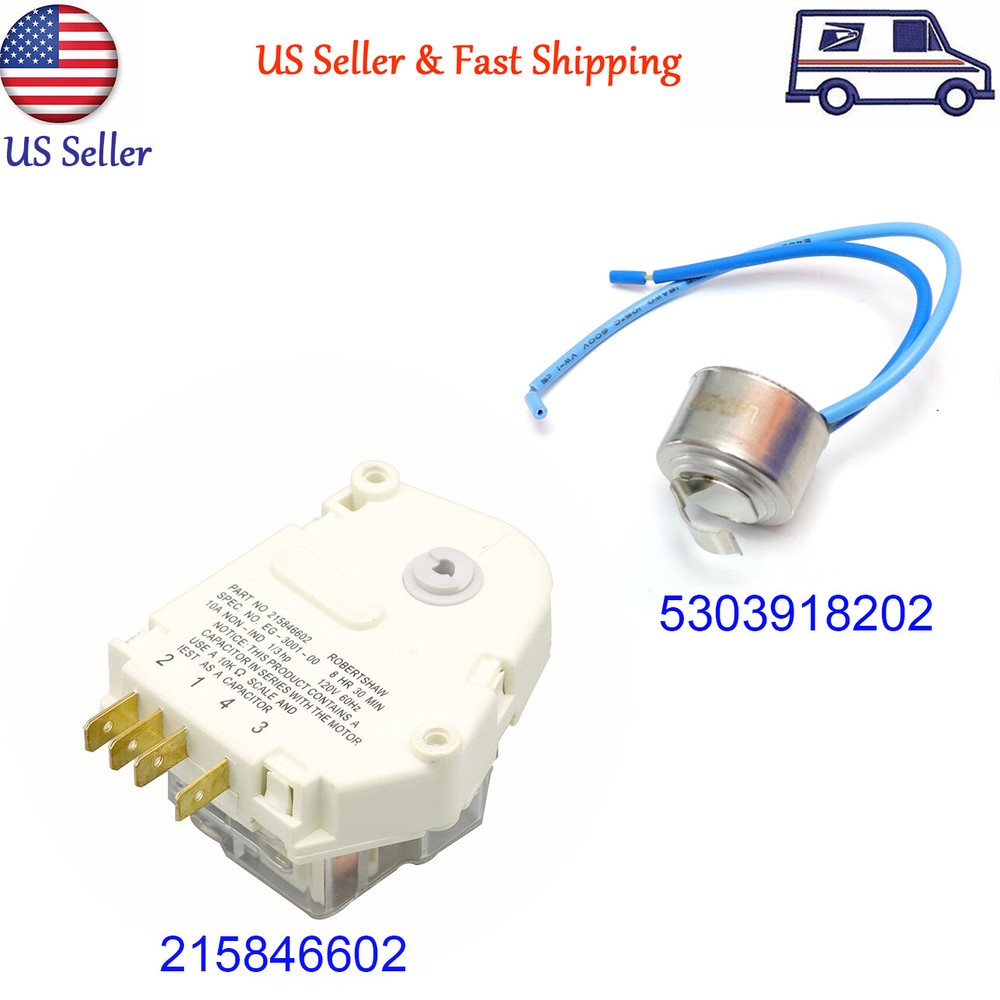 215846604 Defrost Timer + 5303918202 Refrigerator Defrost Thermostat Free Ship