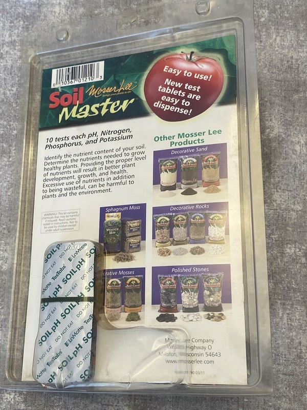 Mosser Lee Soil Testing Kit 10-Test-Each-Element Easy-To-Follow Accurate & Easy gallery