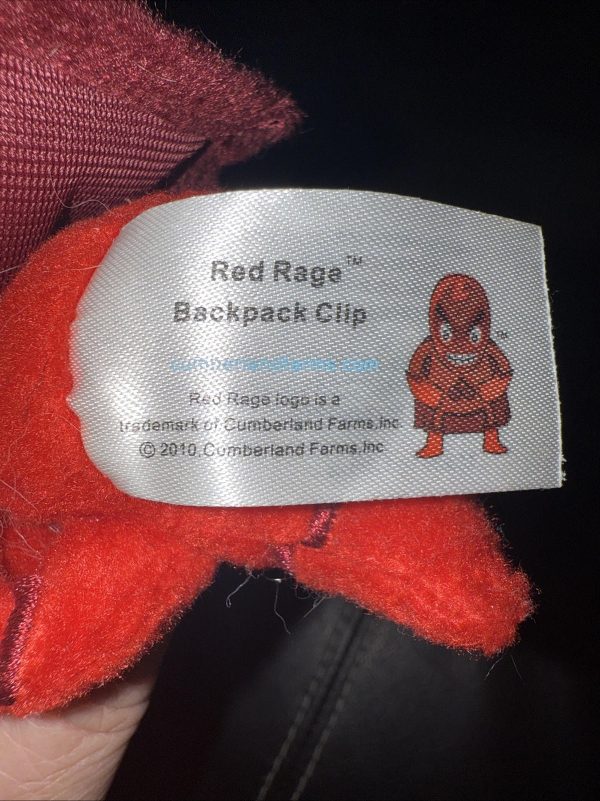 Red rage backpack clip 3
