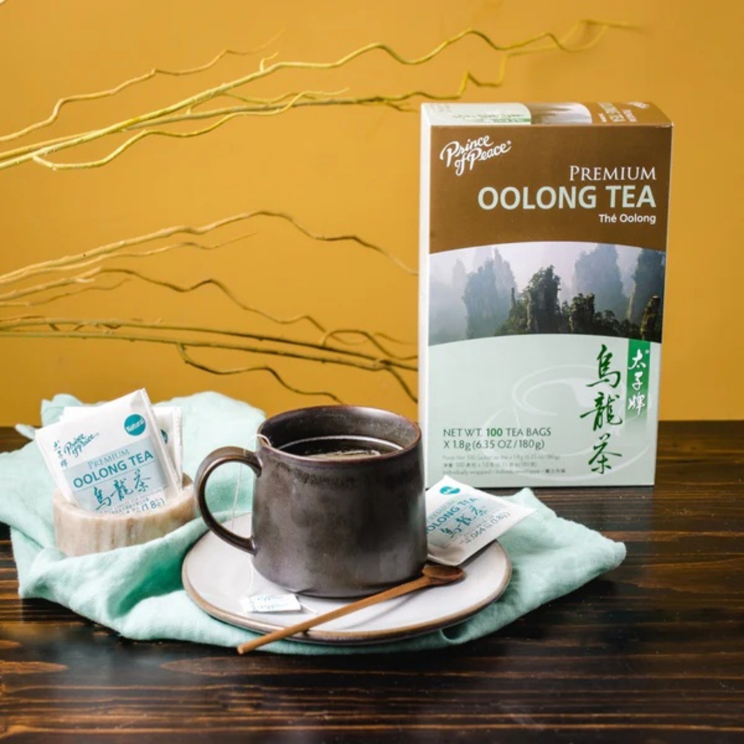 Premium Oolong Tea, 100 Tea Bags Each Box -Prince of Peace gallery