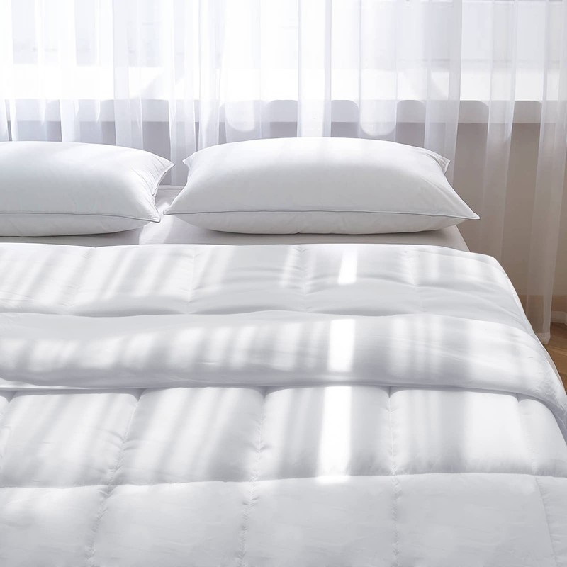 Down Alternative Comforter Queen/Full Size White, Queen Bed Quilted Comforter... gallery
