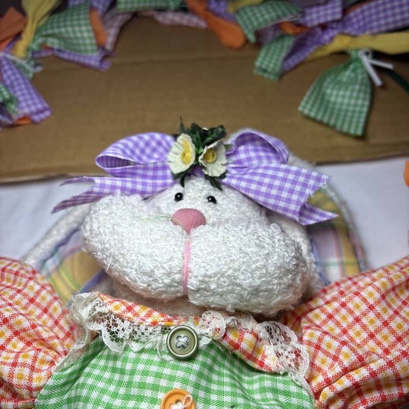 Spring Easter Plush Bunny Door Decor Rabbit Garland Home Party Wall Hanging gallery