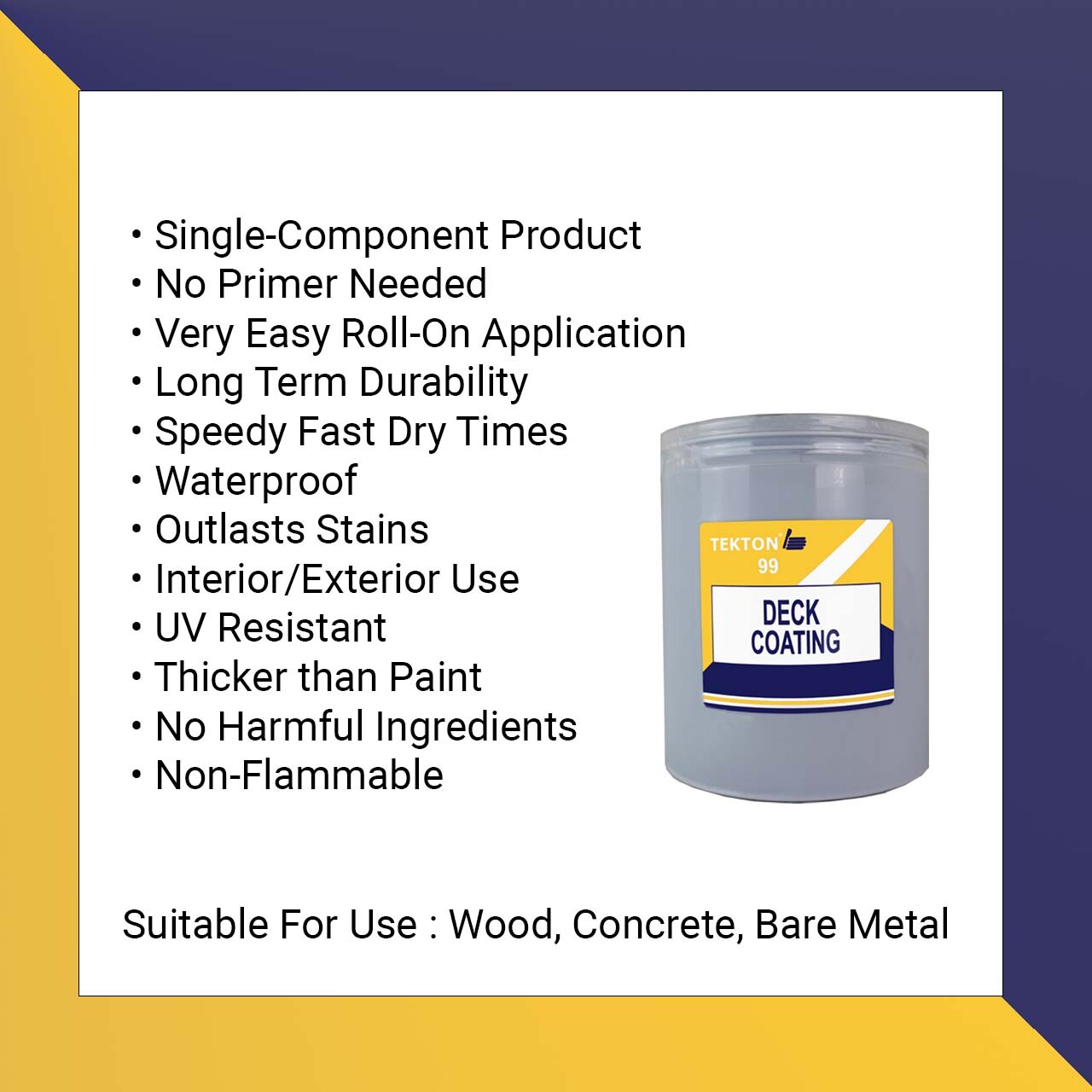 Deck Coating, UV Resistant, Waterproof, Long Lasting, Durable, Easy Application gallery