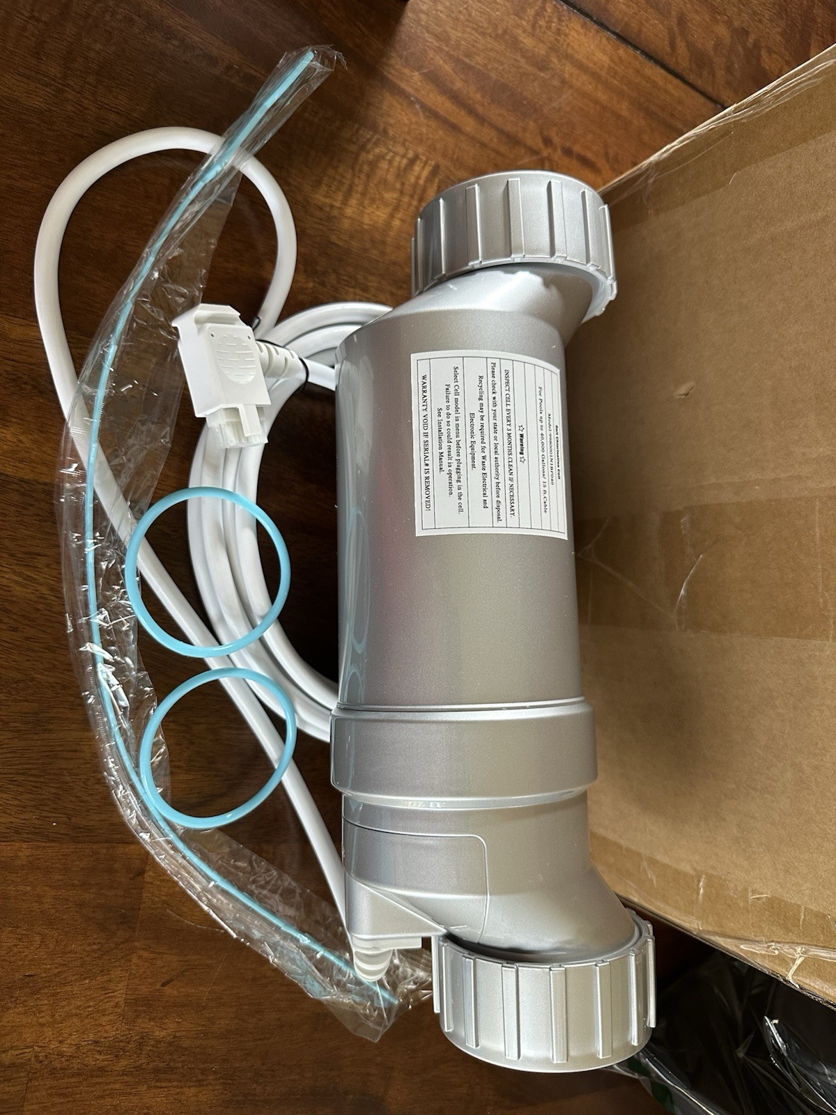 Salt Chlorination Cell Gray/White Replacement - up to 40,000 gal for pool gallery