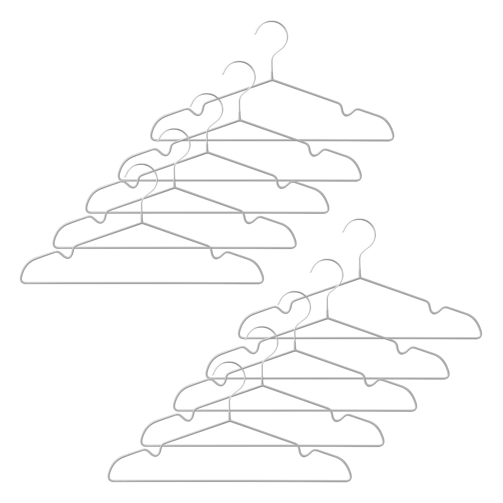 MUJI Non-Slip Hangers, Approx. 41cm Wide, Set of 10, 83857868 gallery