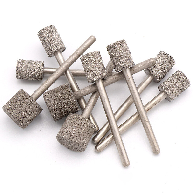 46 Grit 3mm-12 mm Coarse Brazed Diamond Grinding Head Cylindrical Polishing gallery