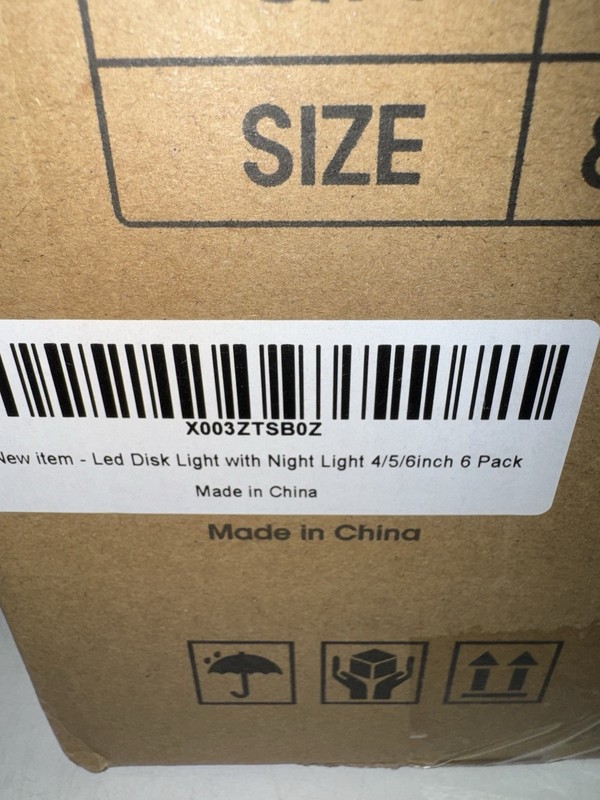 MBOYWLOV LED Disk Ceiling Light 6" 5CCT Downlight & Night Light 6-Pk 3000-6000K gallery