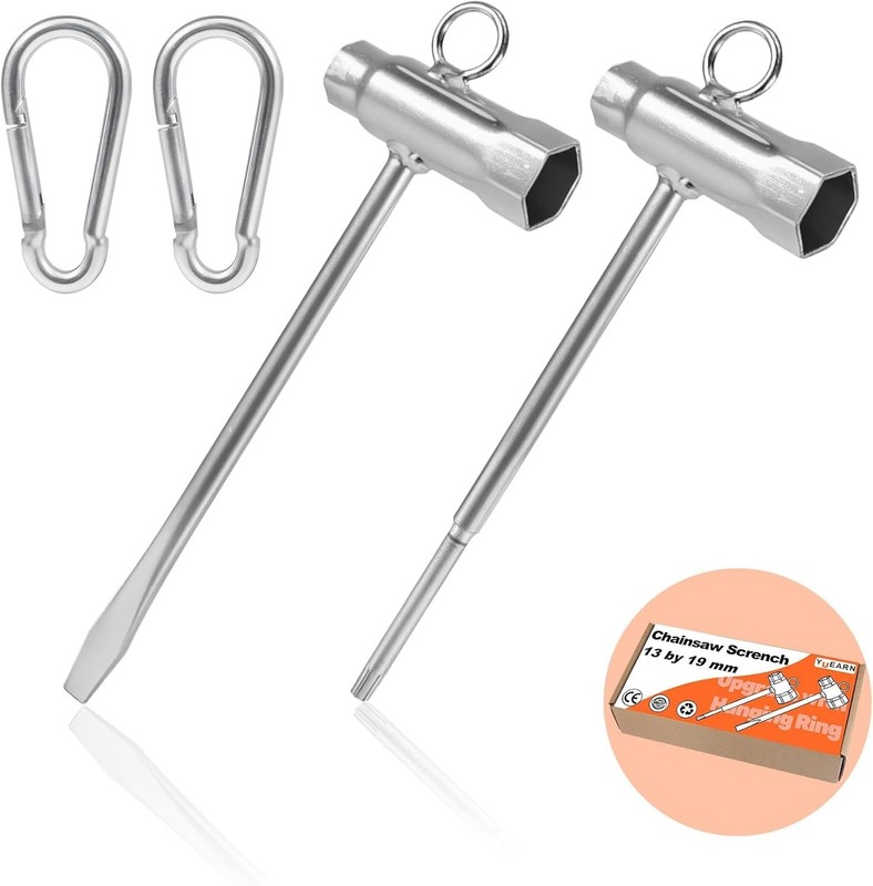 2 Pack Chainsaw Tool Set with T27 Screwdriver Spanner & Hanging Ring gallery