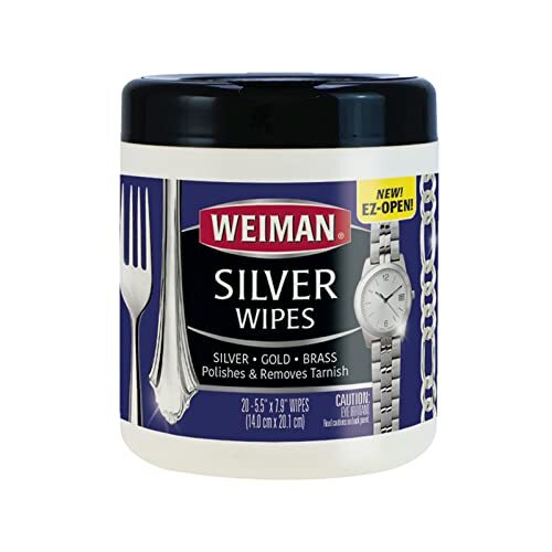 Weiman Jewelry Polish Cleaner, Tarnish Remover Wipes For silver & Gold 20 gallery