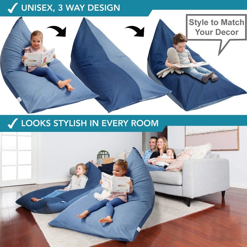 Bean Bag Storage Extra Large Designer Beanbag Chairs for Kids Teens 50"x35"x30" gallery