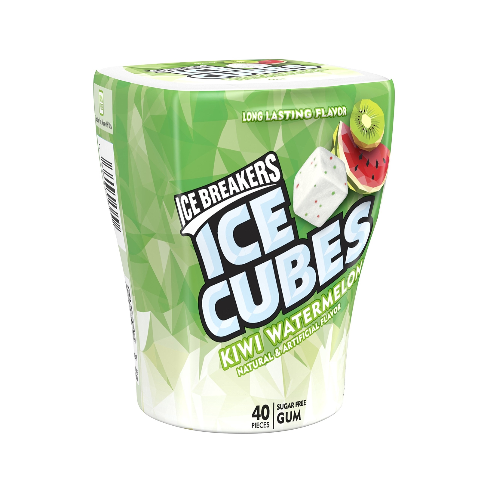 Ice Breakers Ice Cubes Sugar Free Xylitol Gum, Kiwi Watermelon, 3.24 Oz gallery