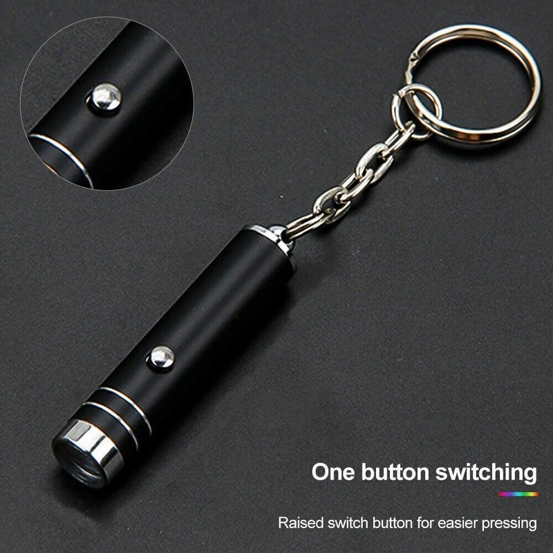 2X Mini UV LED Blacklight Light Flashlight Keychain Cash Inspection Lamp Torch gallery