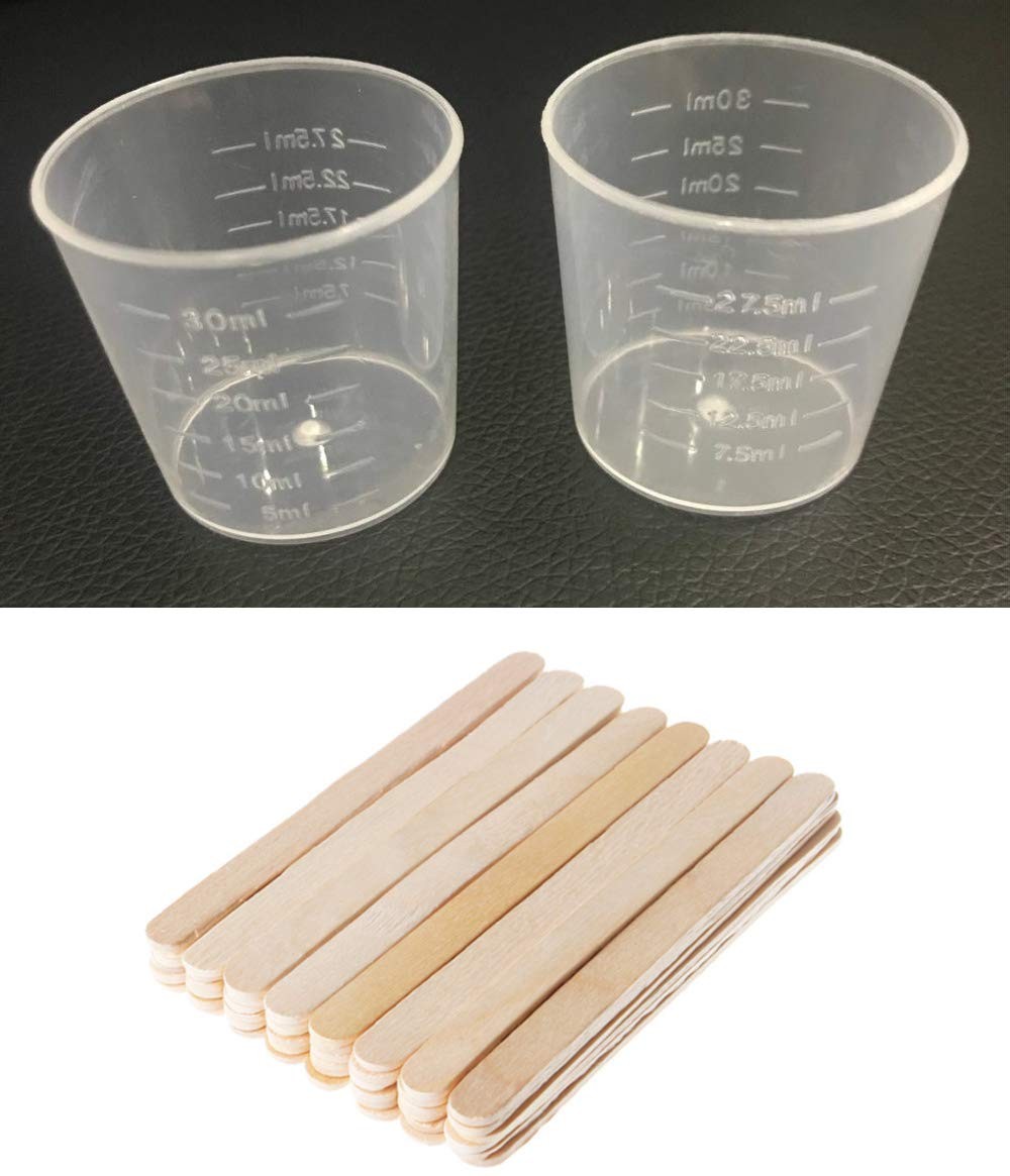 Kbraveo 100 Pack 30ml (1 OZ) Plastic Clear Graduated Cups 30 ml oz), gallery