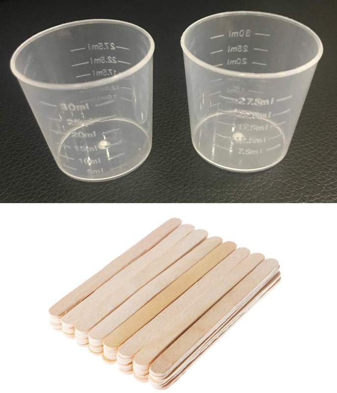 Kbraveo 100 Pack 30ml (1 OZ) Plastic Clear Graduated Cups 30 ml oz), gallery