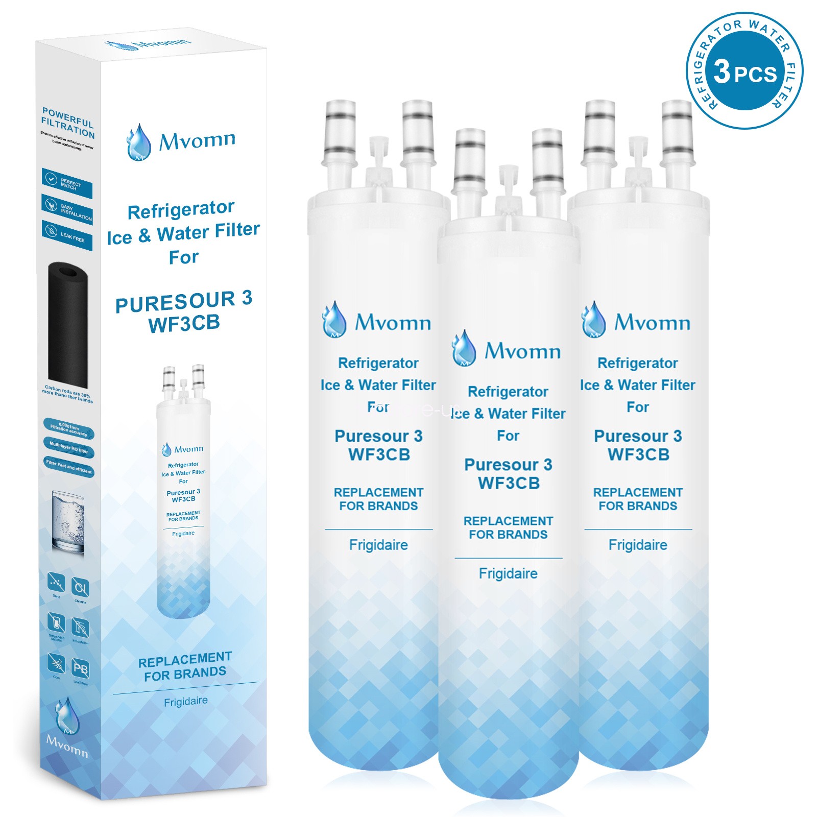 3 PACK FOR Genuine Frigidaire WF3CB Puresource3 Refrigerator Water & Ice Filter gallery