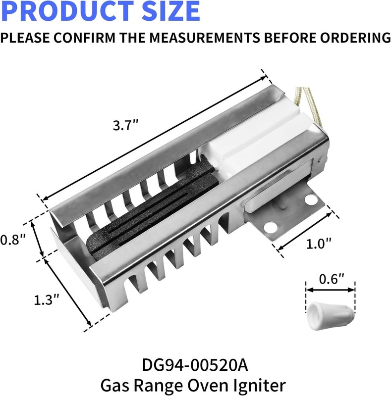 Gas Range Oven Igniter Replacement DG94-00520A for Samsung gallery