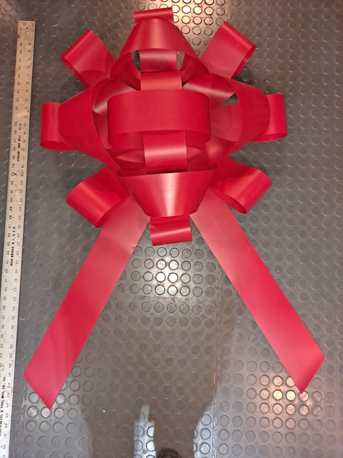 Car Bow Magnetic Car Bow Fully Assembled Large Almost 4 ft Red gallery